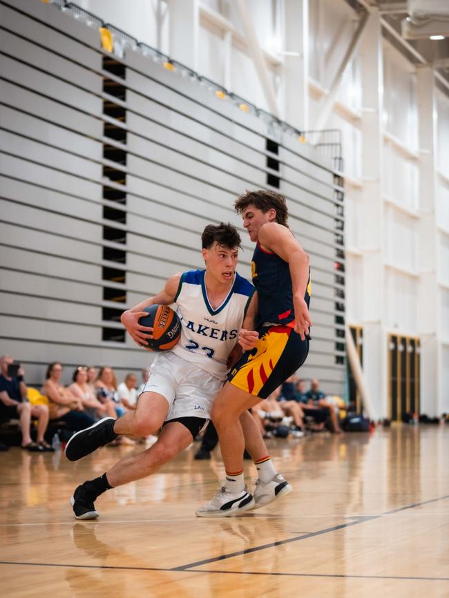 Cameron Pender starred for Lake Ginninderra College at the Australian Basketball Schools Championships. Picture: Nelson Kahler