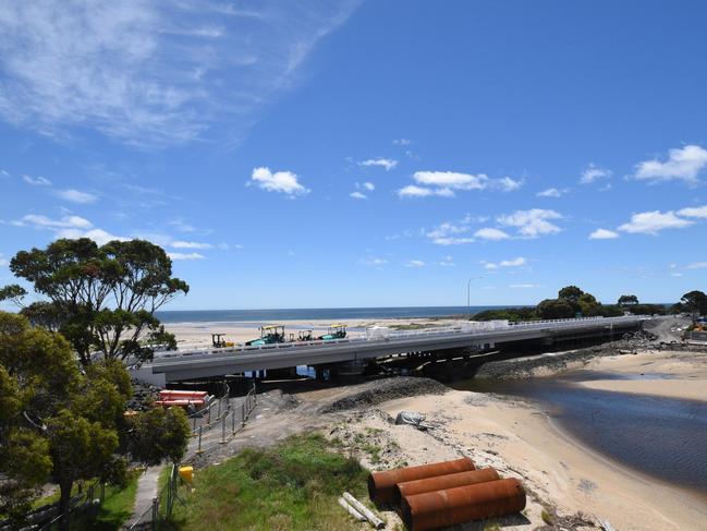 Construction works on the Cam River Bridge. Picture: Supplied