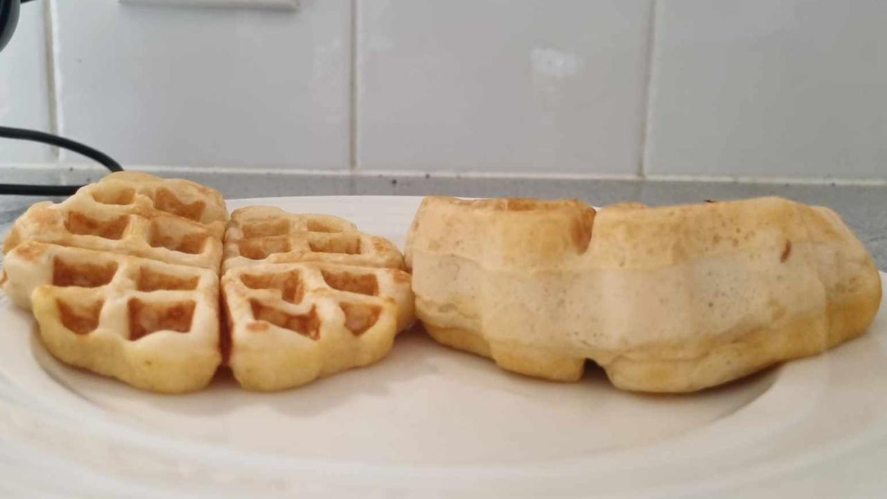 The stuffed waffles came out much bigger than your ordinary waffles. Picture: Rosalyn Fannin/news.com.au checkout