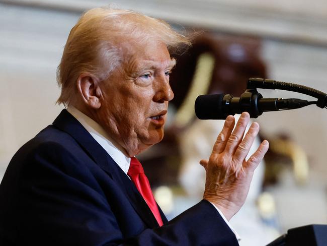 US President Donald Trump speaks during the National Prayer Breakfast at the US Capitol in Washington, DC, on February 6, 2025. (Photo by Ting Shen / AFP)