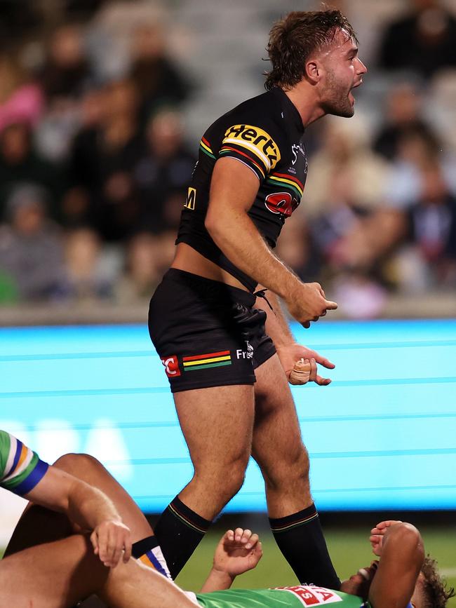 Salmon made his reply. Photo by Mark Kolbe/Getty Images