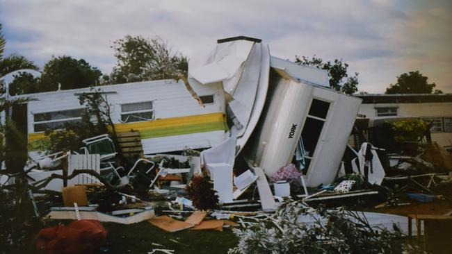 The 2010 tornado that took out Struggle Street at the Lennox Head Caravan Park.