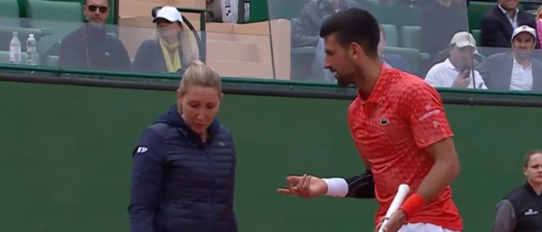 Tennis news 2023 Novak Djokovic dumped out of Monte Carlo Masters, argues with umpire over tight call, footage, video, Lorenzo Musetti, latest, updates