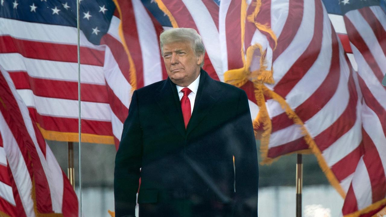 Donald Trump addressed his supporters at The Ellipse, near the White House, urging them to march on Congress. Picture: Brendan Smialowski/AFP