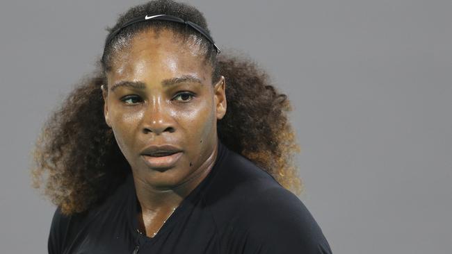 Serena Williams playing in Abu Dhabi last week.