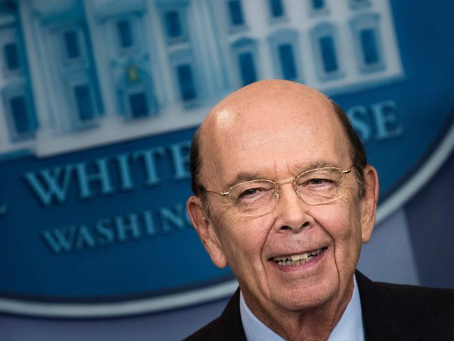 Secretary of Commerce Wilbur Ross has raised eyebrows after describing America’s air strike on Syria as “after-dinner entertainment”. Picture: AFP