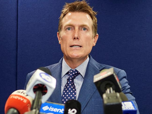 Australia's attorney general Christian Porter speaks during a press conference in Perth on March 3, 2021, after he outed himself as the unnamed cabinet minister accused of raping a 16-year-old girl. (Photo by Stefan Gosatti / AFP)