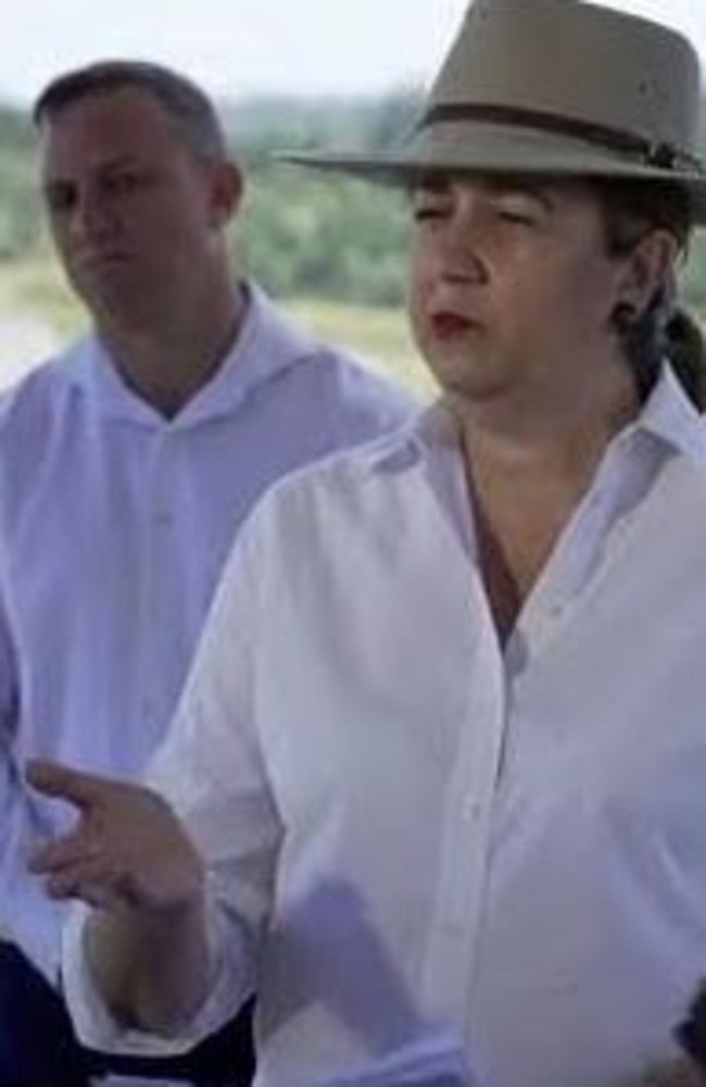 Premier Annastacia Palaszczuk responds to questions during a media conference in Bundaberg.