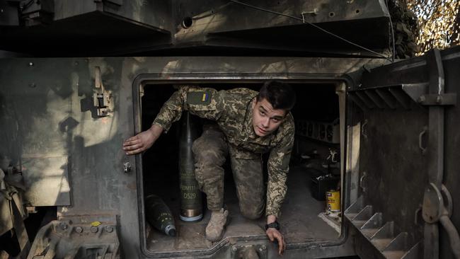 A Ukrainian serviceman near Chasiv Yar, in the Donetsk region. Picture: AFP