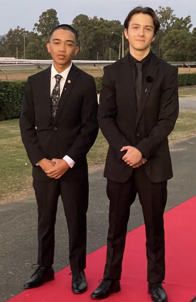 Neil Macalisang and Brodie Preston at the St Patrick's College formal on Friday, June 14, 2024.