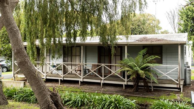 Don Nardella’s secret coast home at Ocean Grove Holiday Park. Picture: Mark Dadswell