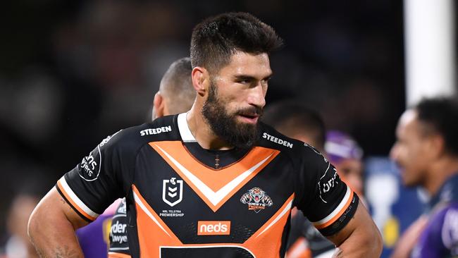 James Tamou is among the contenders for the Tigers captaincy. Picture: NRL Photos