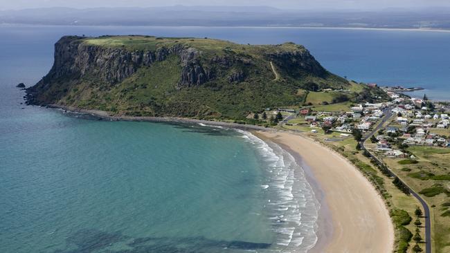 The Nut stands guard over the tiny fishing village of Stanley in northwestern Tasmania.