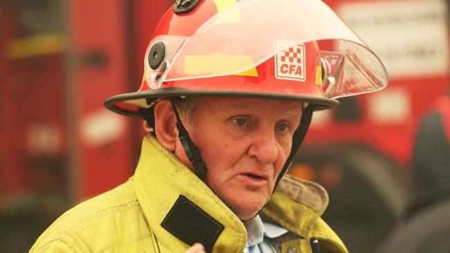 Local CFA Orbost chief Dick Johnstone is ready to defend the town. Picture: David Crosling