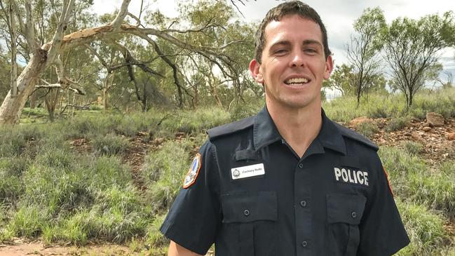 Zach Rolfe was previously given braver awards for rescuing two tourists from a flood-swollen river in the Northern Territory. Picture: Grenville Turner