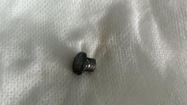 The bullet found in missing cat. Picture – Facebook.