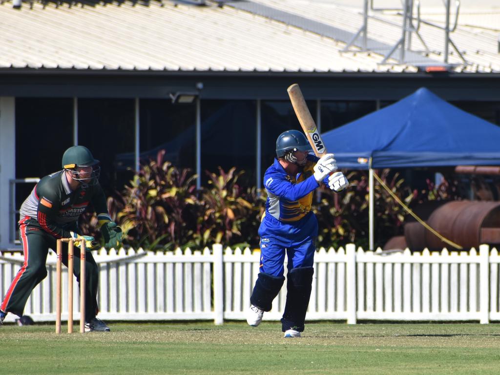 Jack Spence for Souths Sharks against Walkerston Cricket Club in Mackay