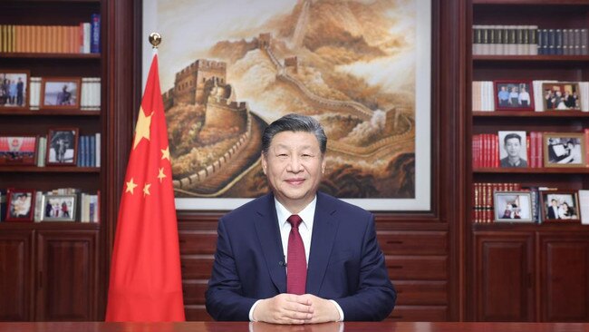 Chinese President Xi Jinping delivers his new year's eve address.