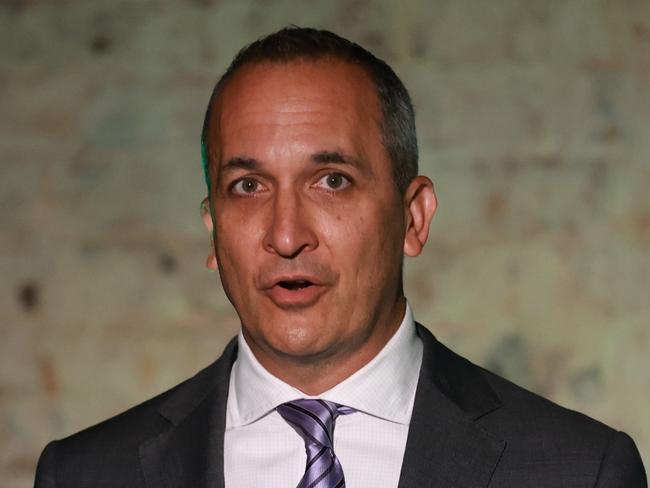 SYDNEY, AUSTRALIA - FEBRUARY 10: Chief Executive Officer of the National Rugby League Andrew Abdo speaks during the 2025 NRL Premiership Media Launch at Events by Alpha on February 10, 2025 in Sydney, Australia. (Photo by Darrian Traynor/Getty Images)