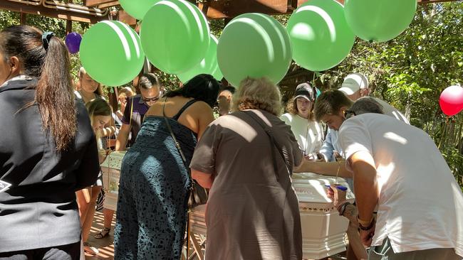 Daniel Mcdowall's funeral service in Urangan.