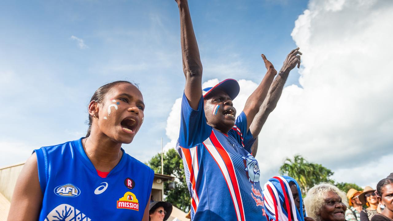 The Tiwi Islands 2020-2021 Grand Final. The Imalu Tigers take on the Walama Bulldogs on Bathurst Island. Photograph: Che Chorley