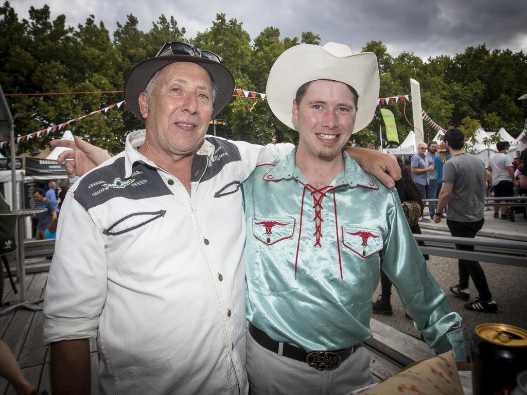 Mark and Sam Whittington at day 5 of the Taste of Tasmania. Picture: LUKE BOWDEN