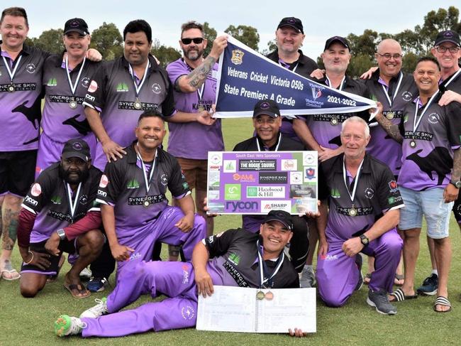 The Second XI after their success.