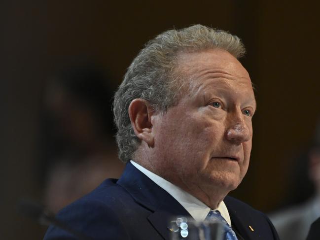 CANBERRA, AUSTRALIA - NewsWire Photos September 02, 2022: Andrew Forrest, Fortescue Metals Group, The Minderoo Foundation at the Jobs and Skills Summit at Parliament House in Canberra. Picture: NCA NewsWire / Martin Ollman