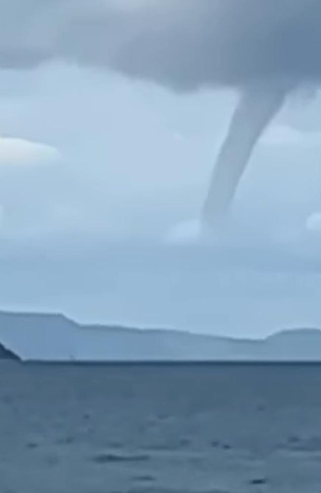 Facebook user Josh, via Island FM Whitsundays, shared this photo of a waterspout forming over Hideaway Bay in the Whitsundays, January 13, 2023.