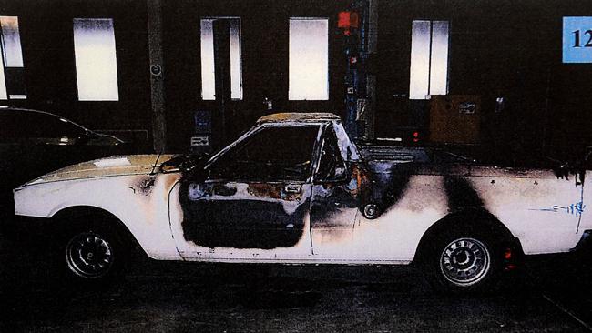 The torched car. Picture: SA Police via the District Court