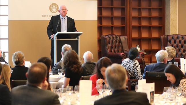 Former National Australia chief executive Don Argus addressed Brisbane Club on fall out from the banking royal commission.