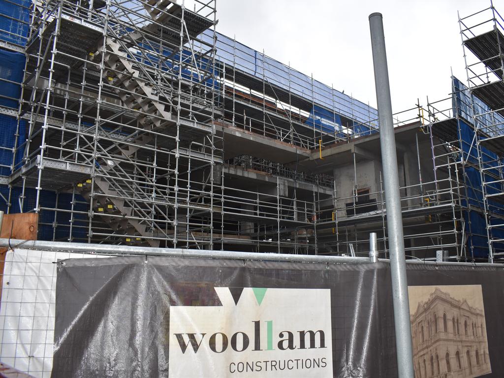 Construction progress on the Rockhampton Museum of Art.