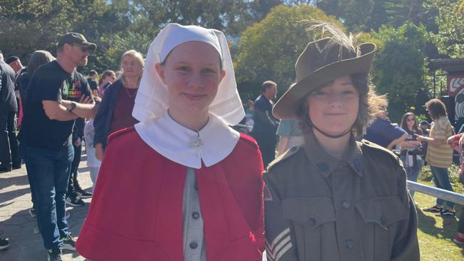 Anzac Day 2023: Lillie-Jean and Gordon led the Upwey march