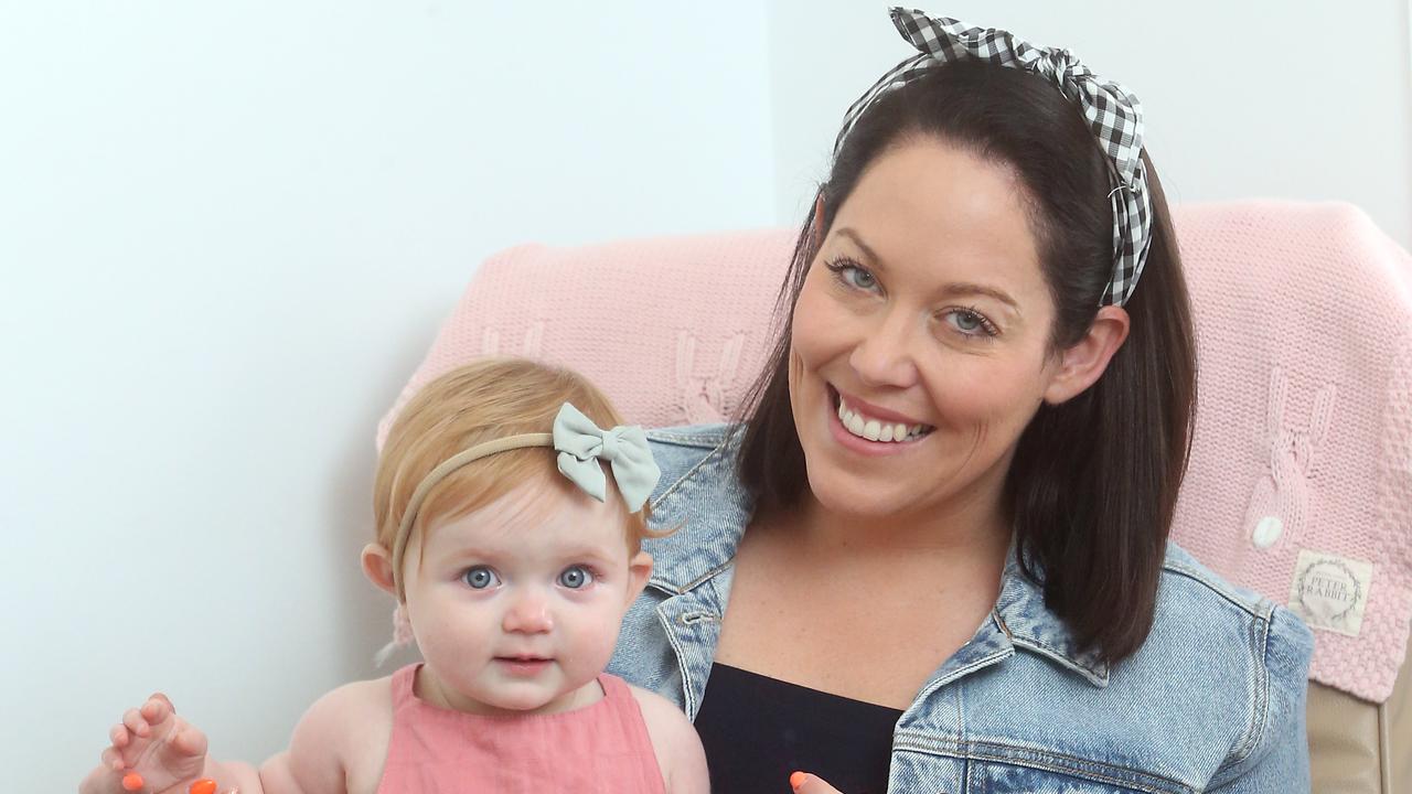 Matilda Mae Burns with her mum Katrina Burns. Picture by Richard Gosling