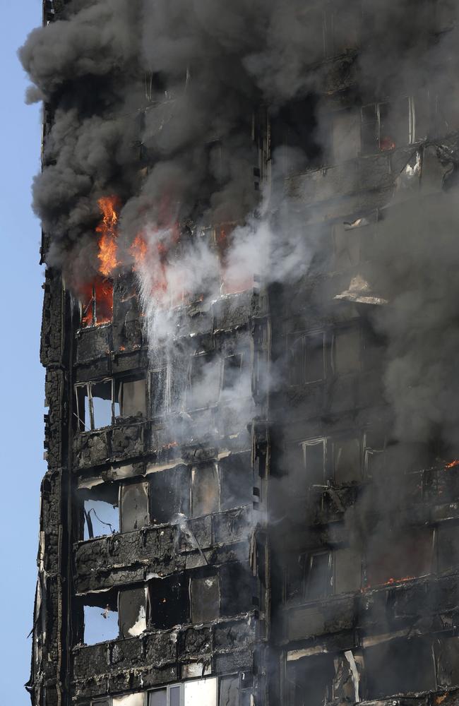 Police said on Wednesday there were still people trapped inside. Picture: Jonathan Brady/PA via AP