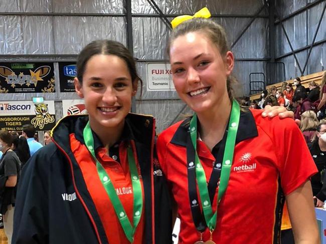 Tabitha Packer (left) and Kayla Graham (right) after both winning MVP awards for their respective age groups at the NNC. Picture: Netball SA.