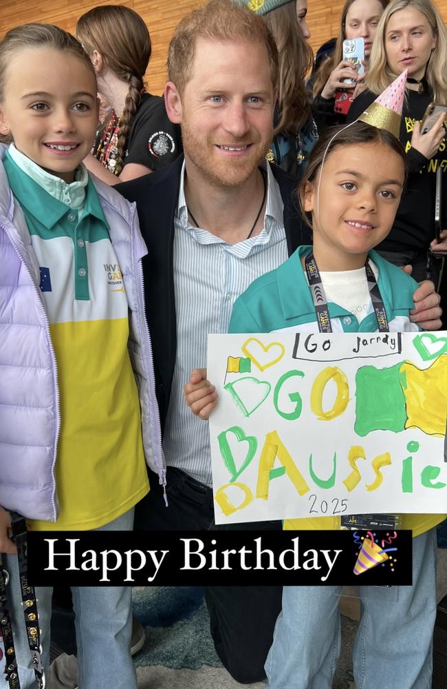 He also shared a hug with some Aussie kids, who were supporting their team. Picture: Instagram