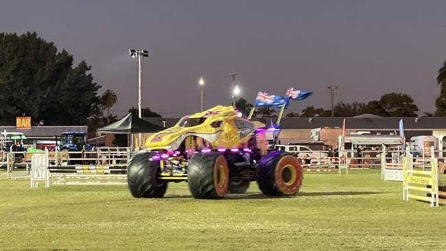 Monster trucks at the Mackay Show 2024 on Wednesday, June 19. Photo: Zoe Devenport