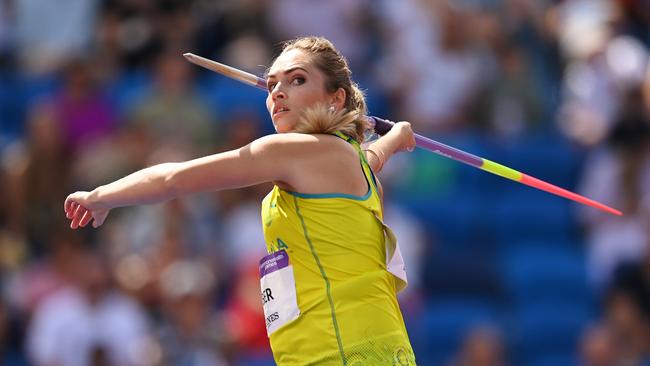 Kelsey-Lee Barber has followed world championship gold with Commonwealth gold. Picture David Ramos/Getty Images