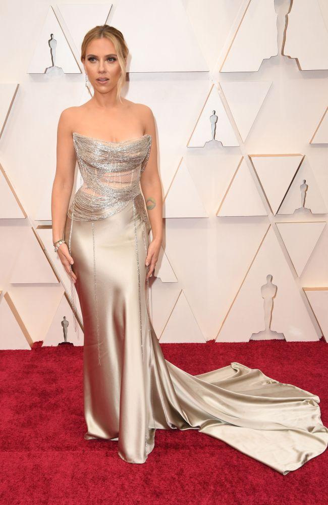 Scarlett Johansson arrives at the 92nd annual Oscars in 2020. Picture: Robyn Beck / AFP