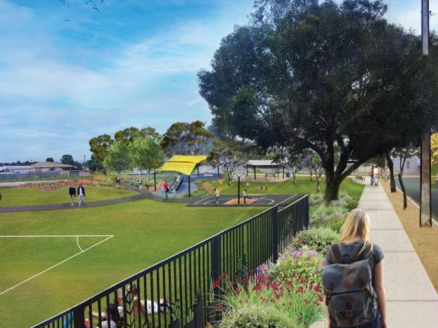 Artist impression of an updated reserve at Blair Athol. Pic: Swanbury Penglase