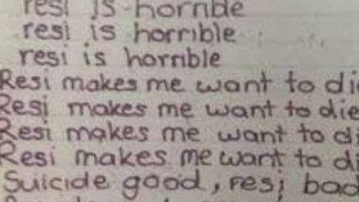 Lines penned by a resi care kid in Queensland.