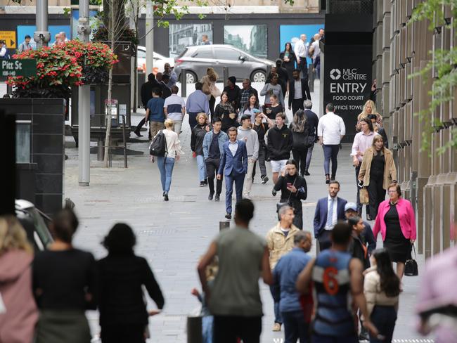 SYDNEY, AUSTRALIA - NewsWire Photos OCTOBER 27, 2020 - A group of people in Martin Place on Tuesday, October 27, 2020.Picture: NCA NewsWire / Christian Gilles