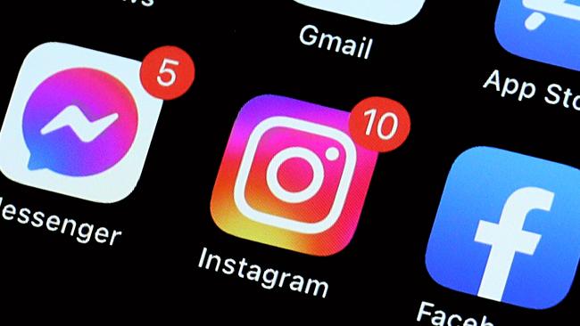 SYDNEY, AUSTRALIA - NewsWire Photos JANUARY 20, 2023: Editorial generic stock image of an iPhone with the popular apps: Instagram, Messenger and Facebook prominent on its home screen. Picture: NCA NewsWire / Nicholas Eagar