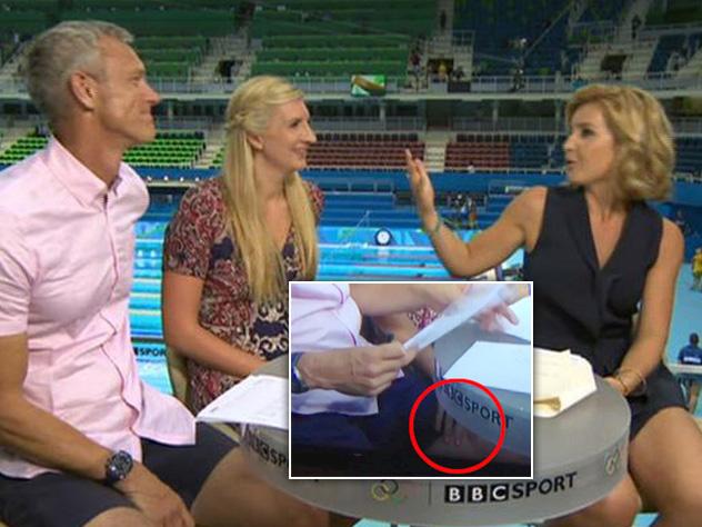 Olympic presenters’ steamy live cross