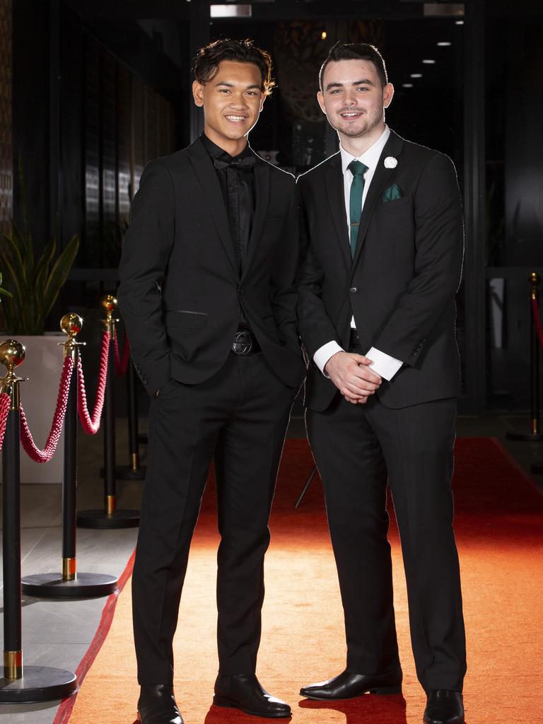 Ricardo Sisalio and Talon Wilson. Mabel Park State High School Senior Formal. Wednesday, November 18, 2020 - Picture: Renae Droop