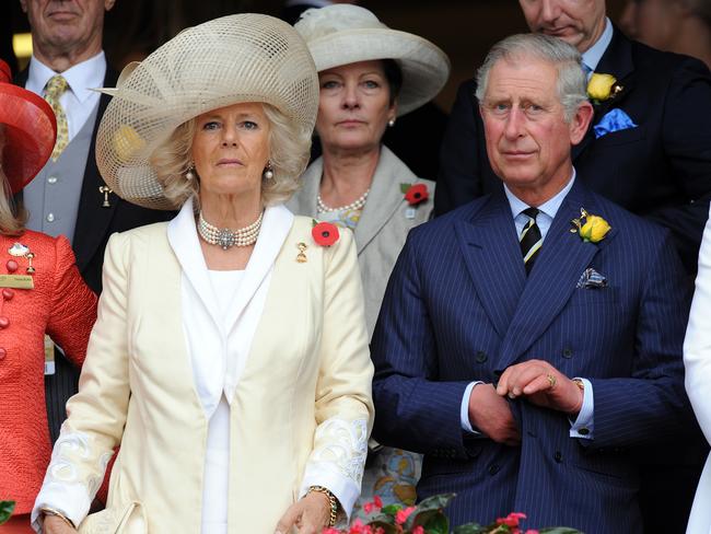 The royal couple at Flemington in 2012. Picture: AAP Image/Joe Castro