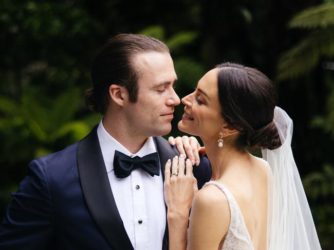 Hayley Martin and Thomas McGuane on their wedding day. Picture: Mimo Weddings