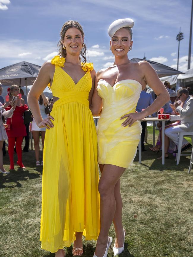 Amelia Snell and Grace Hayden. Hobart Cup 2024. Picture: Caroline Tan