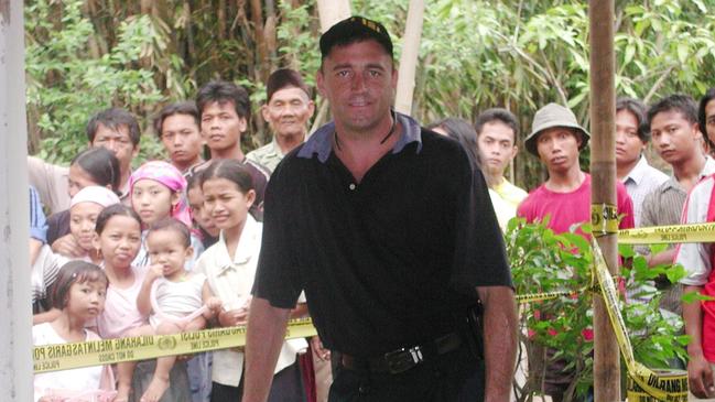 AFP officer Mark Laing at a crime scene in central Java, Indonesia. Supplied: Australian Federal Police